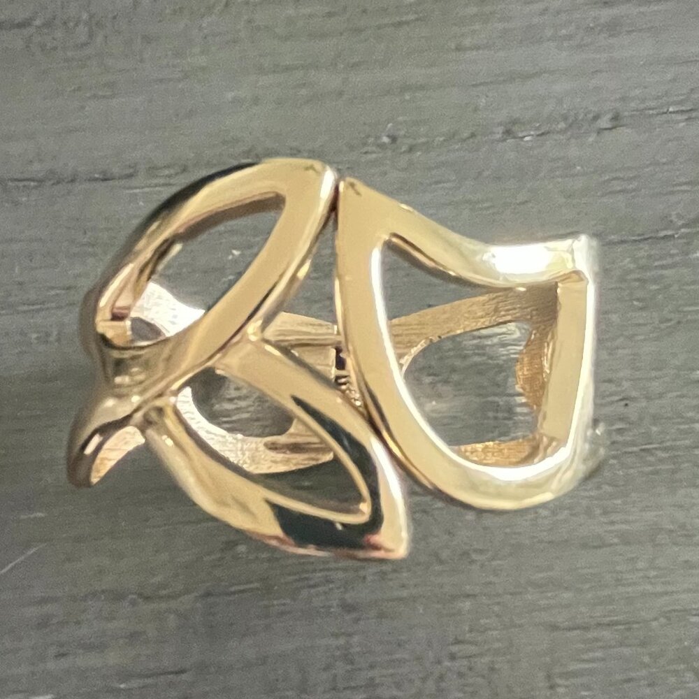 Express Gold-Tone Sculptural Cuff Bracelet